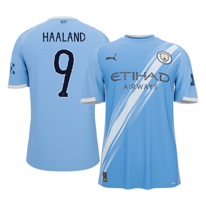 HAALAND #9 Manchester City Tröja 2025/26 Hemma Premium Blå