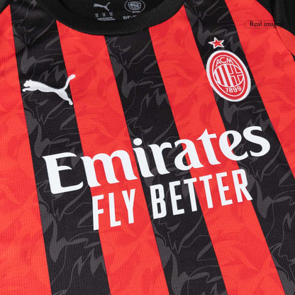 AC Milan Tröja 2025/26 Hemma Röd & Svart Barn-7