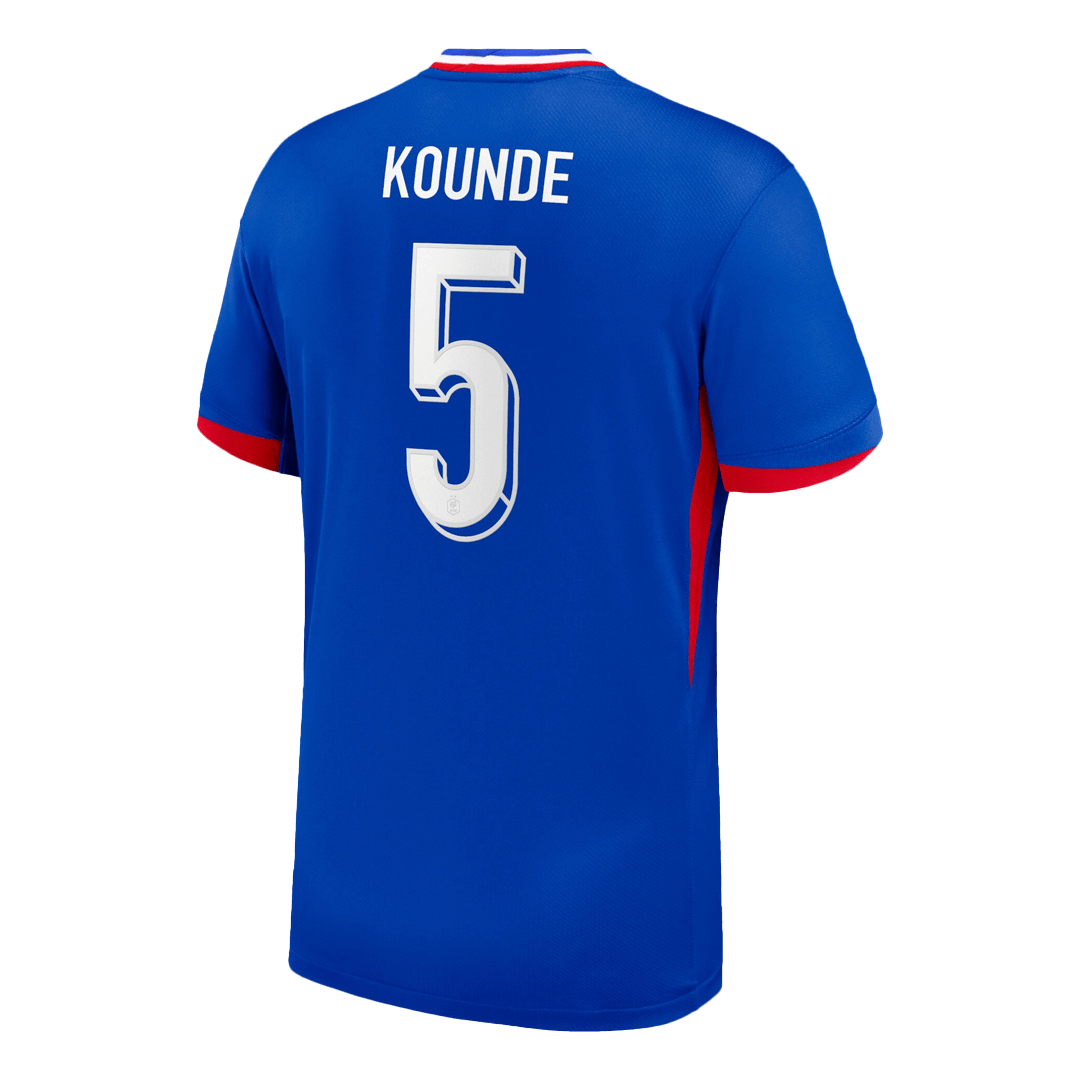 Frankrike Tröja KOUNDE #5 Euro 2024 Hemma Blå