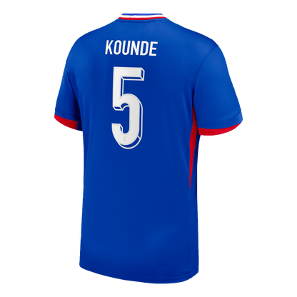 Frankrike Tröja KOUNDE #5 Euro 2024 Hemma Blå-7