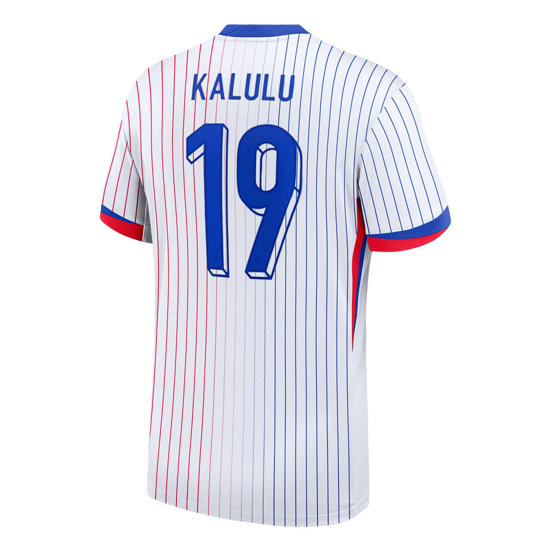 Frankrike Tröja KALULU #19 Euro 2024 Borta Vit-7
