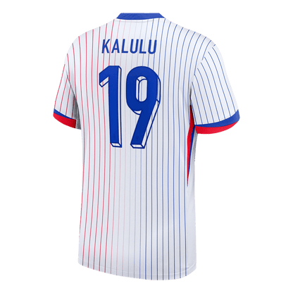 Frankrike Tröja KALULU #19 Euro 2024 Borta Vit-7