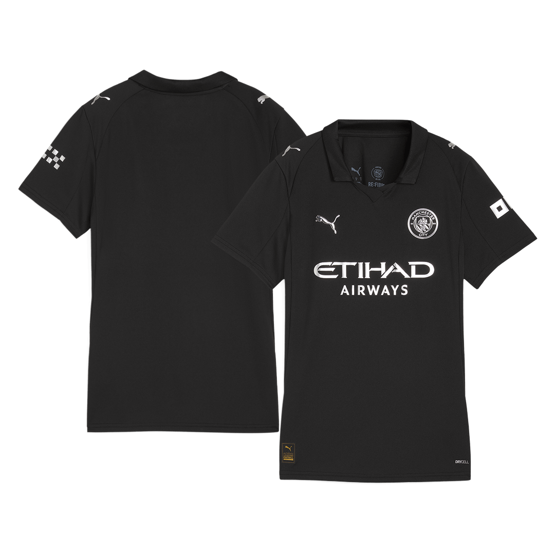 Manchester City Tröja 2025/26 Borta Svart Dam
