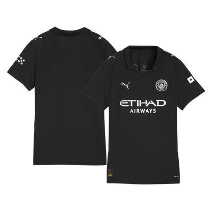 Manchester City Tröja 2025/26 Borta Svart Dam-10