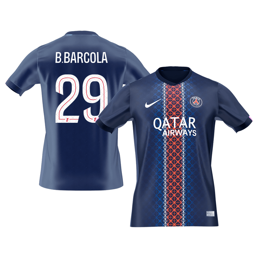 B.BARCOLA #29 PSG Tröja 2025/26 Hemma Premium Mörkblå