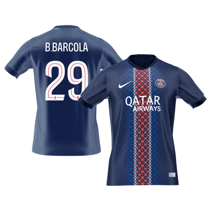 B.BARCOLA #29 PSG Tröja 2025/26 Hemma Premium Mörkblå
