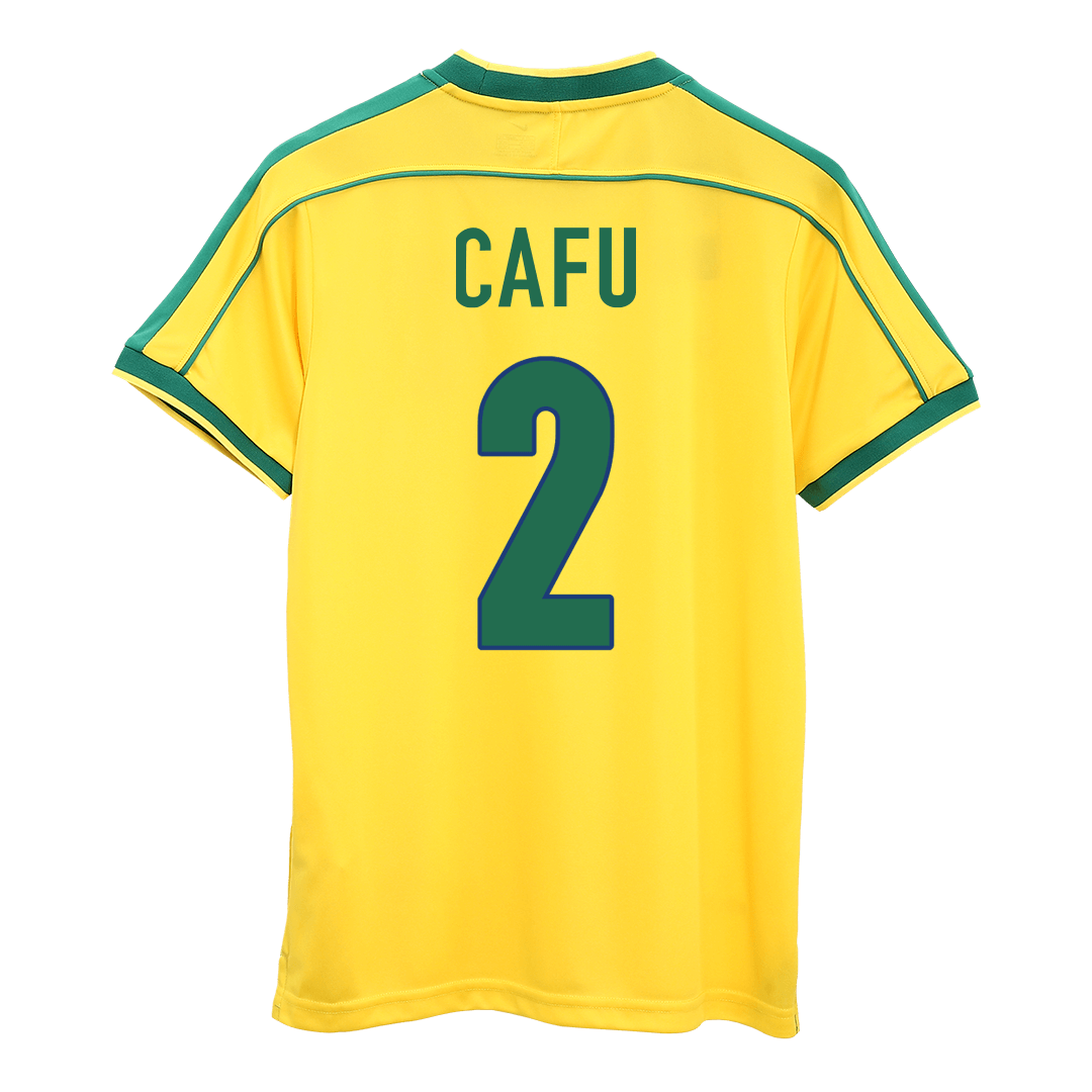 CAFU #2 Brasilien Hemmatröja 1998 Retro Tröja
 Gul