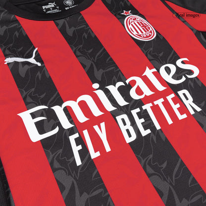 PULISIC #11 AC Milan Tröja 2025/26 Hemma Premium Röd & Svart-6