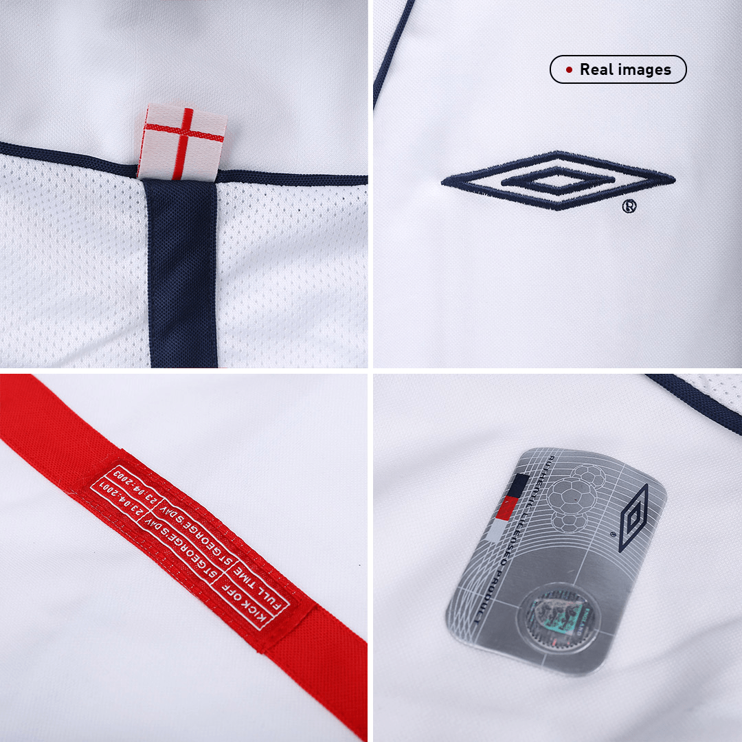 SCHOLES #8 England Hemmatröja 2002 Retro Tröja
 Vit
