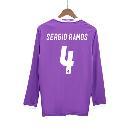 SERGIO RAMOS #4 Real Madrid Bortatröja 2016/17 Retro Tröja
 Lila