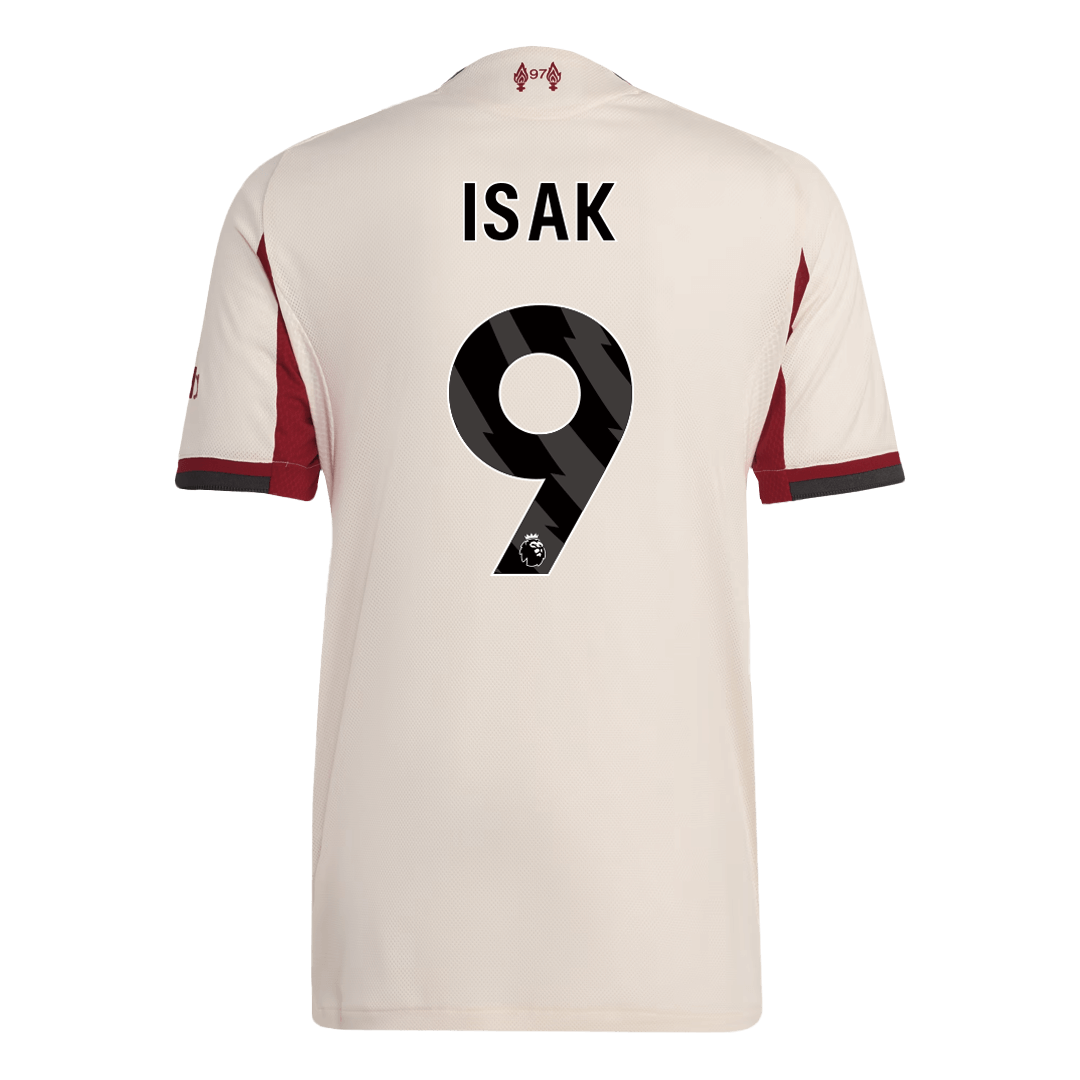 Liverpool Tröja ISAK ##9 2025/26 Borta Vit-10
