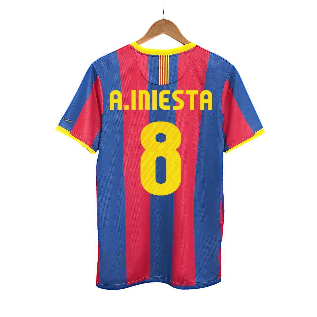 A.INIESTA #8 Barcelona Hemmatröja 2010/11 Retro Tröja
 Röd & Blå