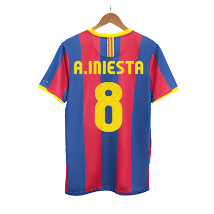 A.INIESTA #8 Barcelona Hemmatröja 2010/11 Retro Tröja
 Röd & Blå