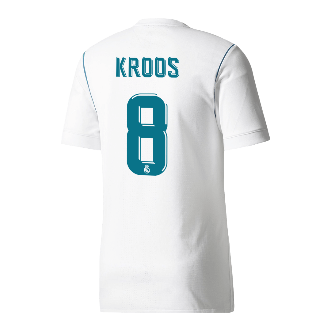 KROOS #8 Real Madrid Hemmatröja 2017/18 Retro Tröja
 Vit