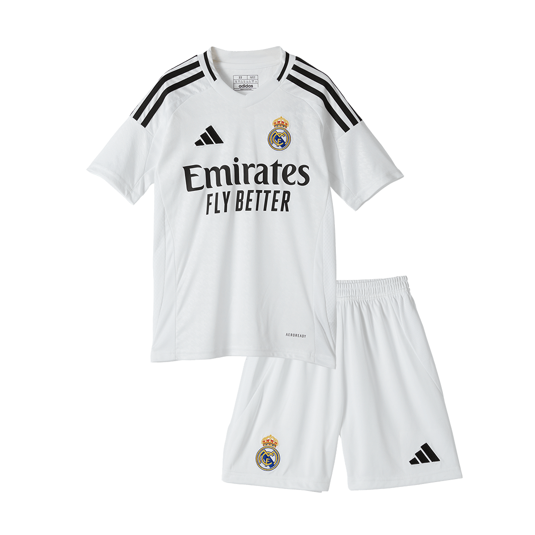 Real Madrid Tröja MBAPPÉ #9 2024/25 Hemma Vit Barn-14
