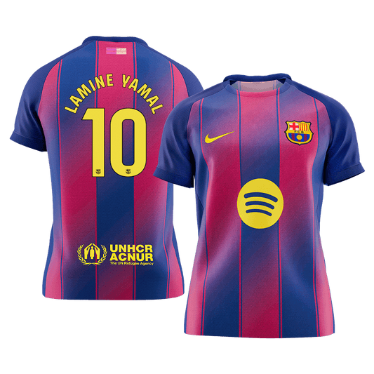 LAMINE YAMAL #10 Barcelona Tröja 2025/26 Hemma Premium Röd & Blå