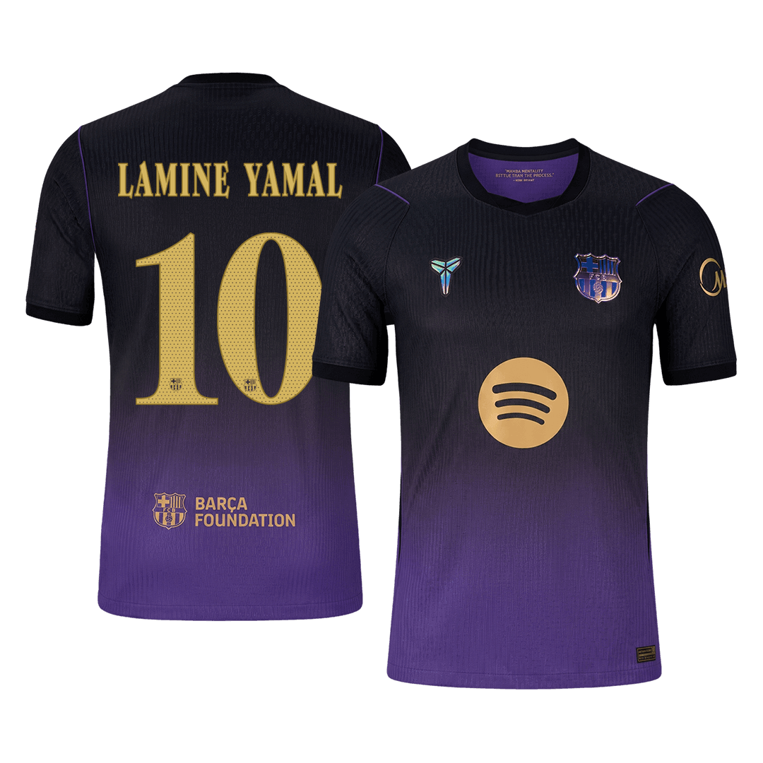Barcelona Tröja LAMINE YAMAL #10 2026/27 Borta Autentisk Black/Purple - UCL