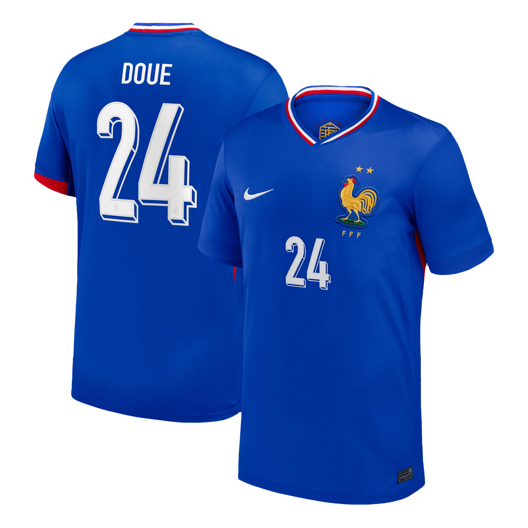 Frankrike Tröja DOUE #24 Euro 2024 Hemma Blå