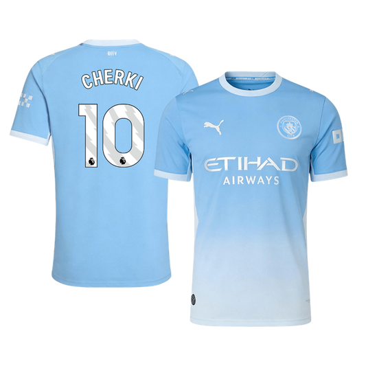 Manchester City Tröja CHERKI #10 2026/27 Hemma Autentisk Blå