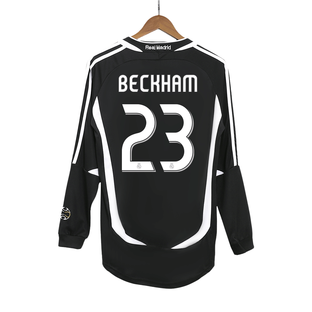 BECKHAM #23 Real Madrid Bortatröja 2006/07 Retro Tröja
 Svart