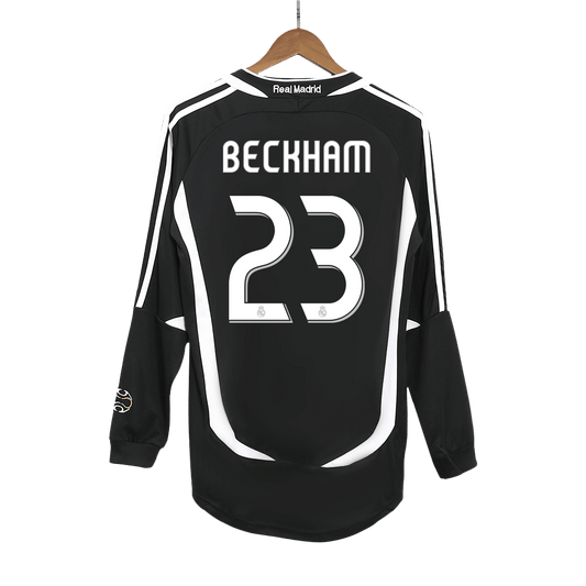 BECKHAM #23 Real Madrid Bortatröja 2006/07 Retro Tröja
 Svart