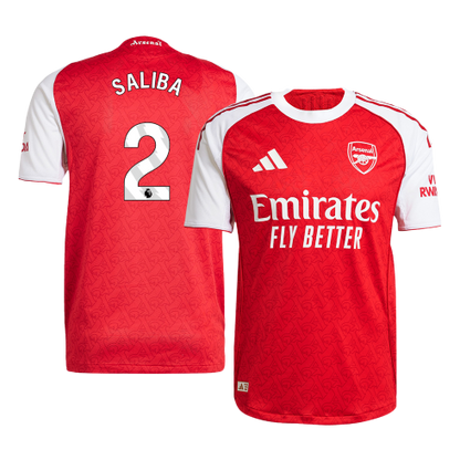 Arsenal Tröja SALIBA #2 2025/26 Hemma Röd