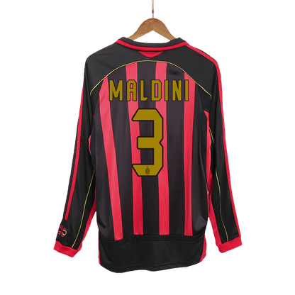 MALDINI #3 AC Milan Hemmatröja 2006/07 Retro Tröja
 Röd & Svart
