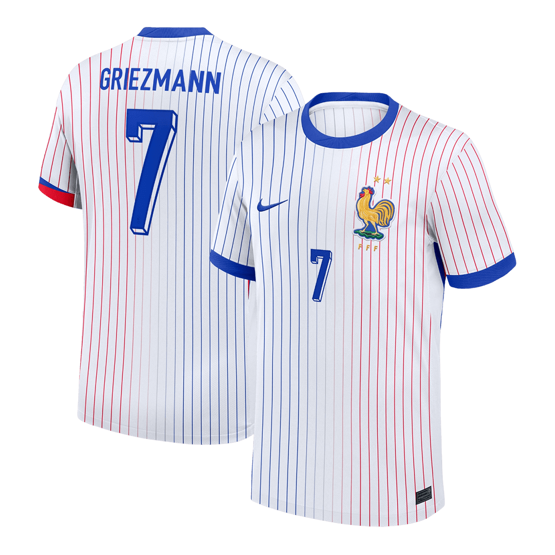 Frankrike Tröja GRIEZMANN #7 Euro 2024 Borta Vit