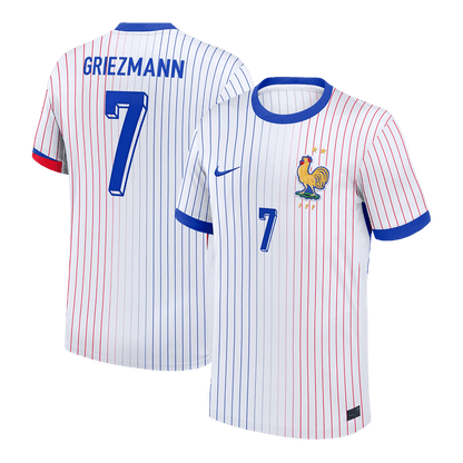 Frankrike Tröja GRIEZMANN #7 Euro 2024 Borta Vit