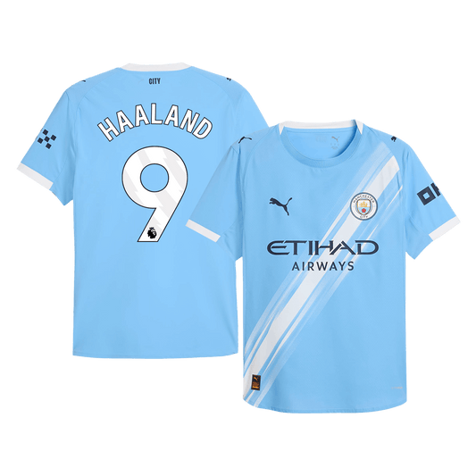Manchester City Tröja HAALAND #9 2025/26 Hemma Blå