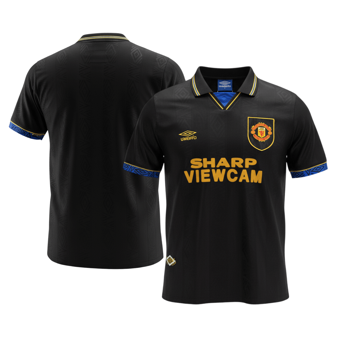 Manchester United Bortatröja 1993/94 Retro Tröja
 Svart