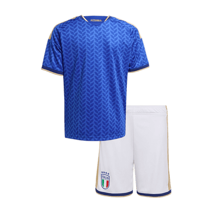 Italien Tröja 2026 Hemma Blå Barn Premium-11