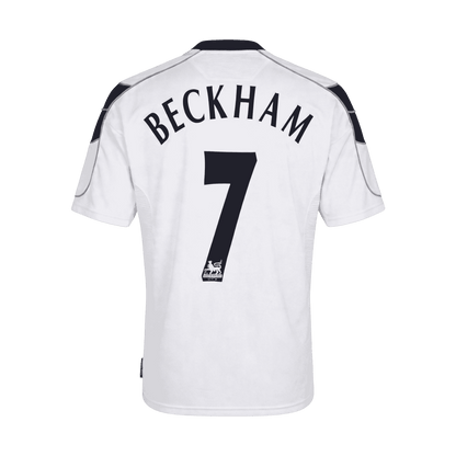 BECKHAM #7 Manchester United Bortatröja 2000/01 Retro Tröja
 Vit