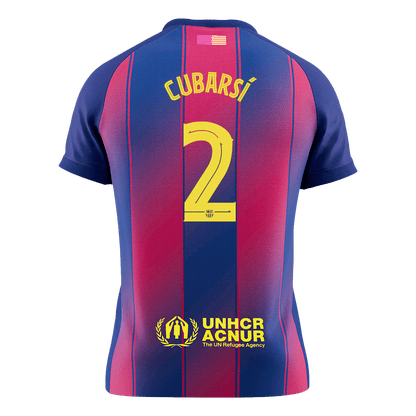 CUBARSÍ #2 Barcelona Tröja 2025/26 Hemma Premium Röd & Blå - UCL-9
