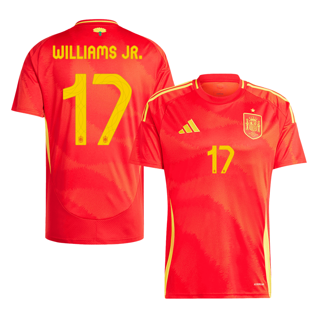 Spanien Tröja WILLIAMS JR. #17 Euro 2024 Hemma Röd