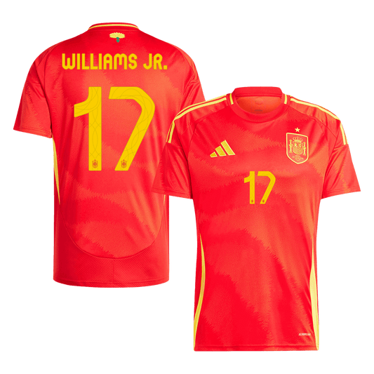 Spanien Tröja WILLIAMS JR. #17 Euro 2024 Hemma Röd
