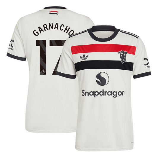 Manchester United Tröja GARNACHO #17 2024/25 Tredje Vit