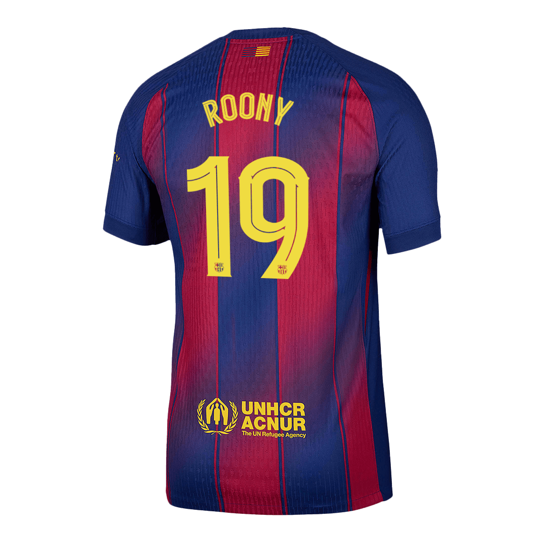 Barcelona Tröja ROONY #19 2025/26 Hemma Röd & Blå - UCL