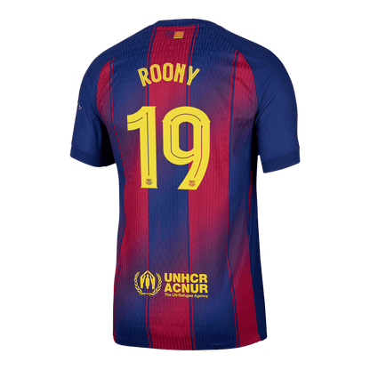 Barcelona Tröja ROONY #19 2025/26 Hemma Röd & Blå - UCL-13