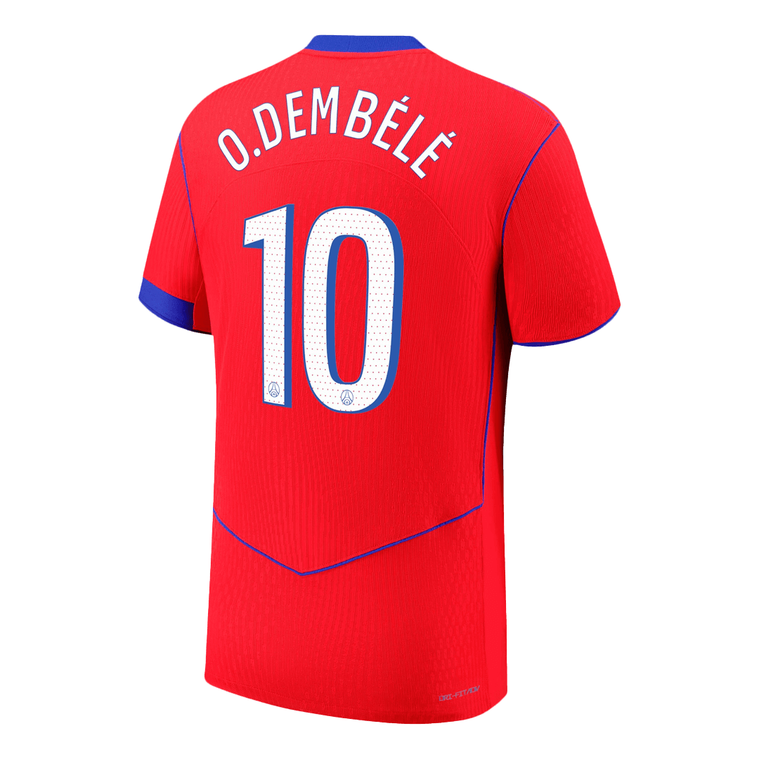 PSG Tröja O.DEMBÉLÉ #10 2025/26 Tredje Röd-9