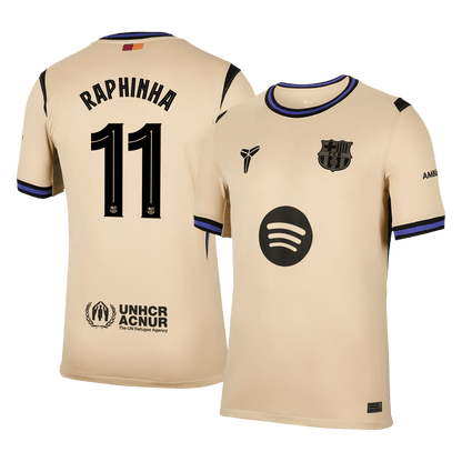 Barcelona Tröja RAPHINHA #11 2025/26 Borta Gul - UCL