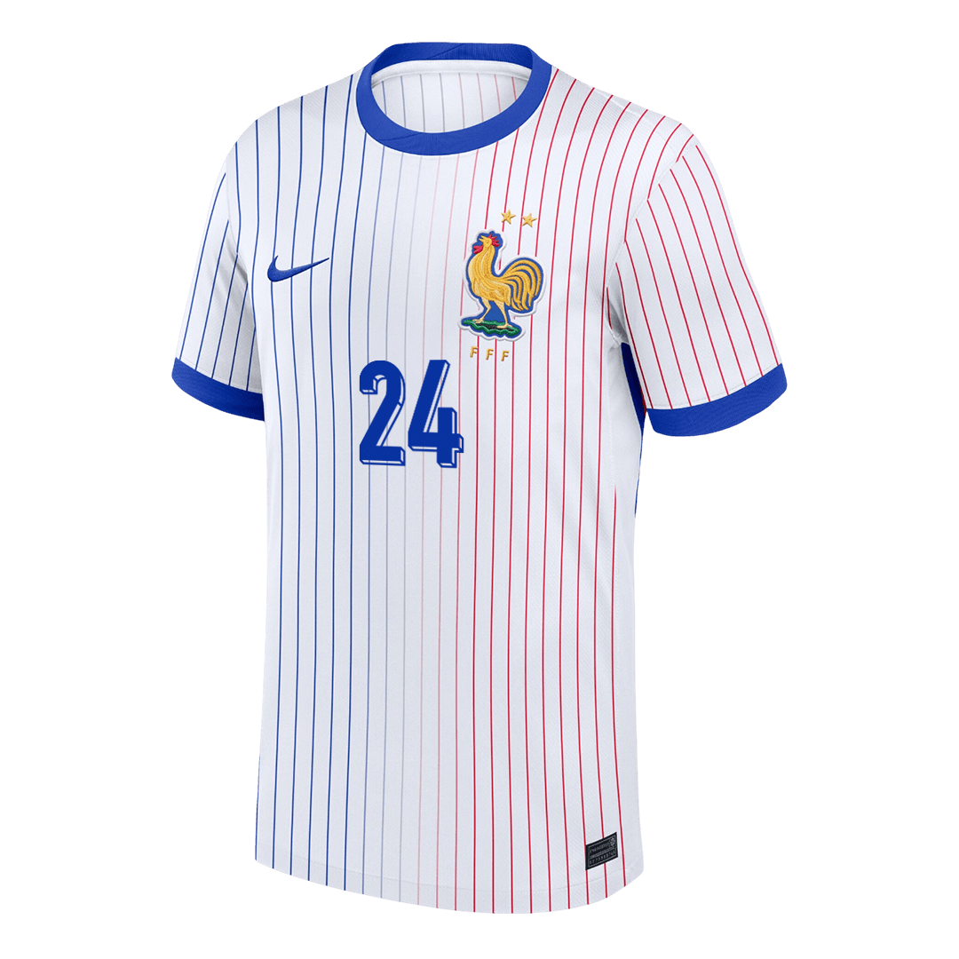 Frankrike Tröja DOUE #24 Euro 2024 Borta Vit-8