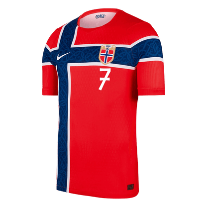 Norge Tröja SØRLOTH #7 2026 Hemma Autentisk Röd-2