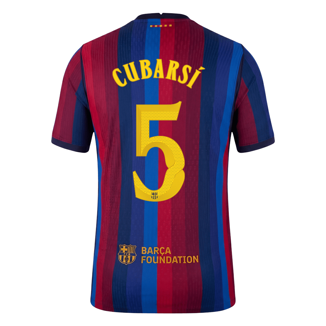 Barcelona Tröja CUBARSÍ #5 2026/27 Hemma Autentisk Röd & Blå - UCL-3