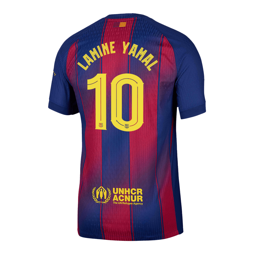 Barcelona Tröja LAMINE YAMAL #10 2025/26 Hemma Röd & Blå - UCL-13