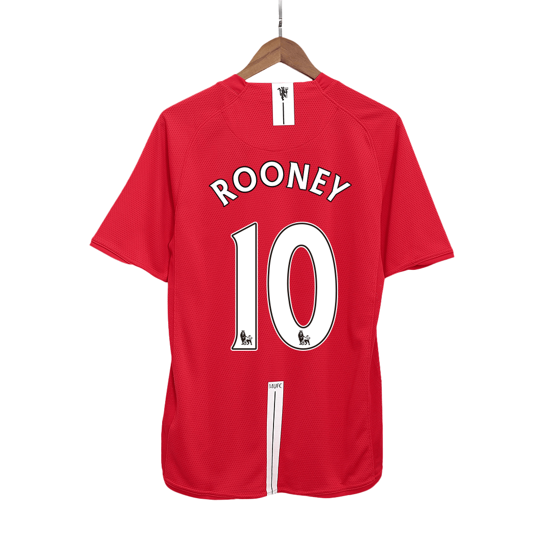 ROONEY #10 Manchester United Hemmatröja 2007/08 Retro Tröja
 Röd