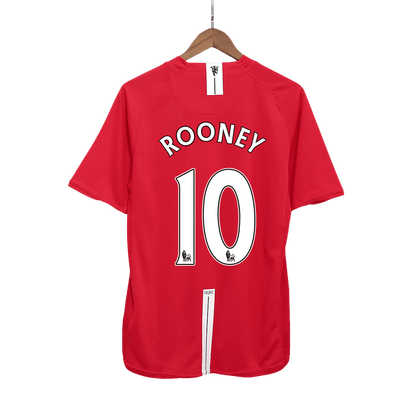 ROONEY #10 Manchester United Hemmatröja 2007/08 Retro Tröja
 Röd