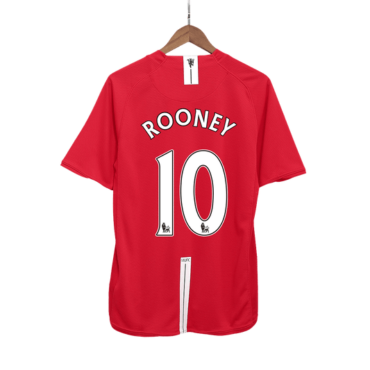 ROONEY #10 Manchester United Hemmatröja 2007/08 Retro Tröja
 Röd
