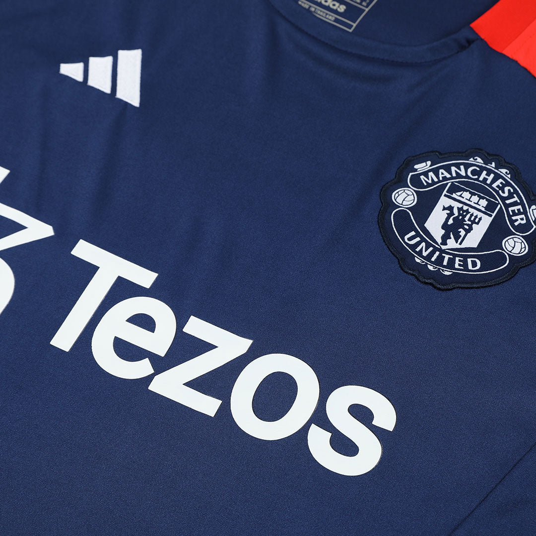 Manchester United Tröja 2024/25 Före match Mörkblå-4