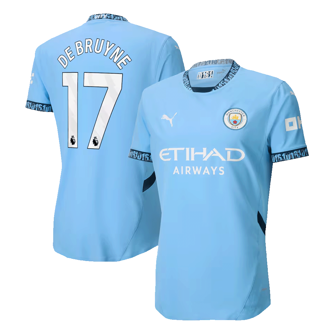 Manchester City Tröja DE BRUYNE #17 2024/25 Hemma Blå